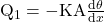 Rendered by QuickLaTeX.com \mathrm{Q}_{1}=-\mathrm{KA} \frac{\mathrm{d} \theta}{\mathrm{d} x}