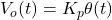  V_{o}(t)=K_{p} \theta(t) 