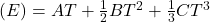  (E)=A T+\frac{1}{2} B T^{2}+\frac{1}{3} C T^{3} 