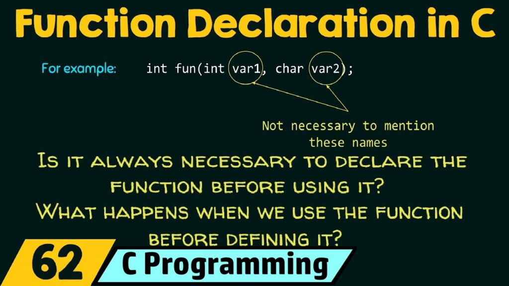 Function Declaration