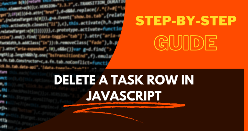 How to Delete a Task Row in JavaScript