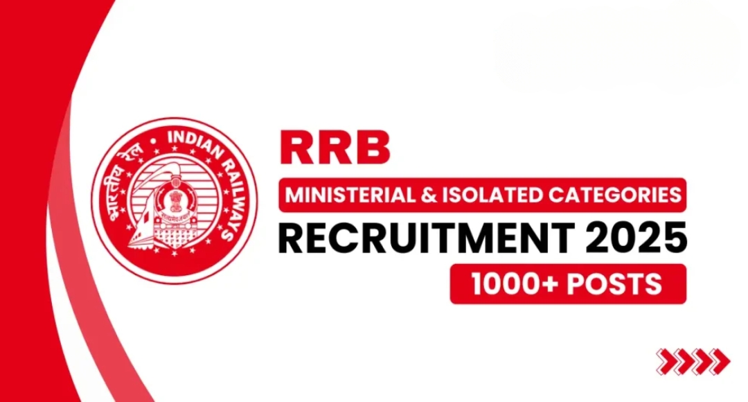 Railway Recruitment 2025 1,036 Jobs in Ministerial and Isolated Categories