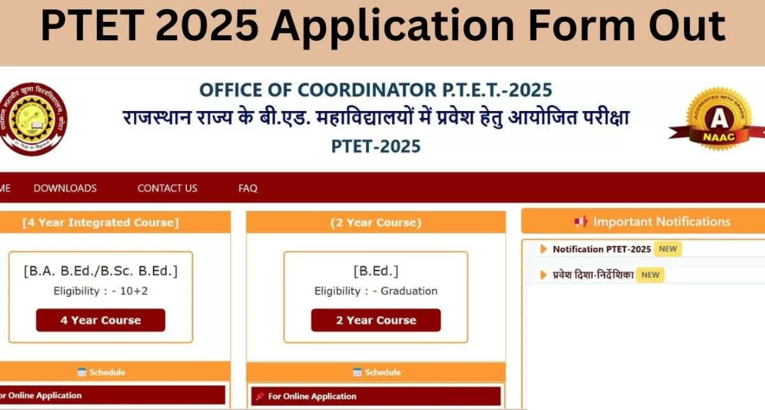 Rajasthan PTET 2025 Registration Open Don’t Miss Your Chance to Apply