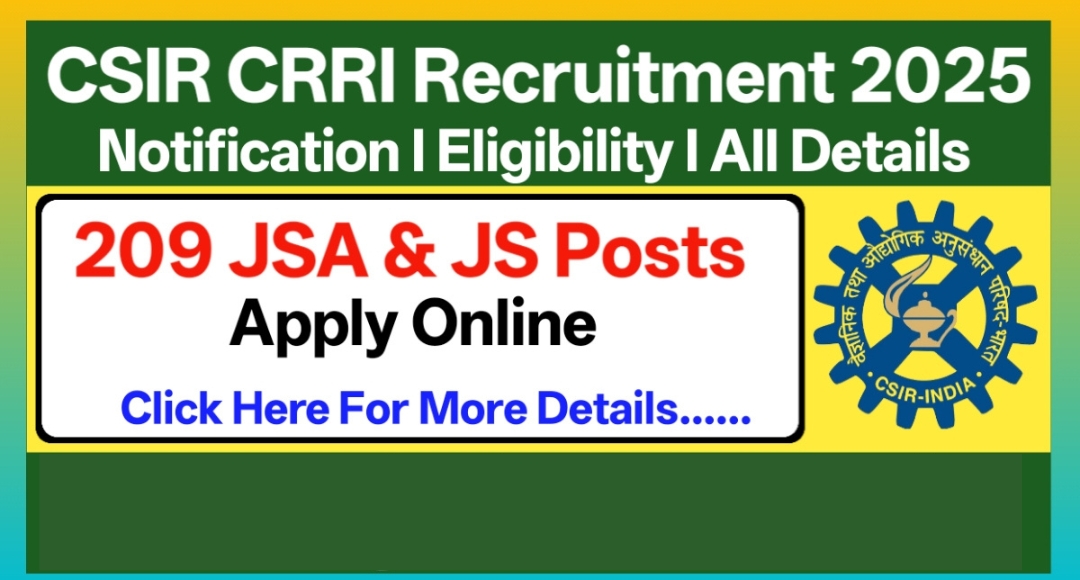 "Step into a Government Career: Apply Now for Delhi CSIR CRRI Recruitment 2025