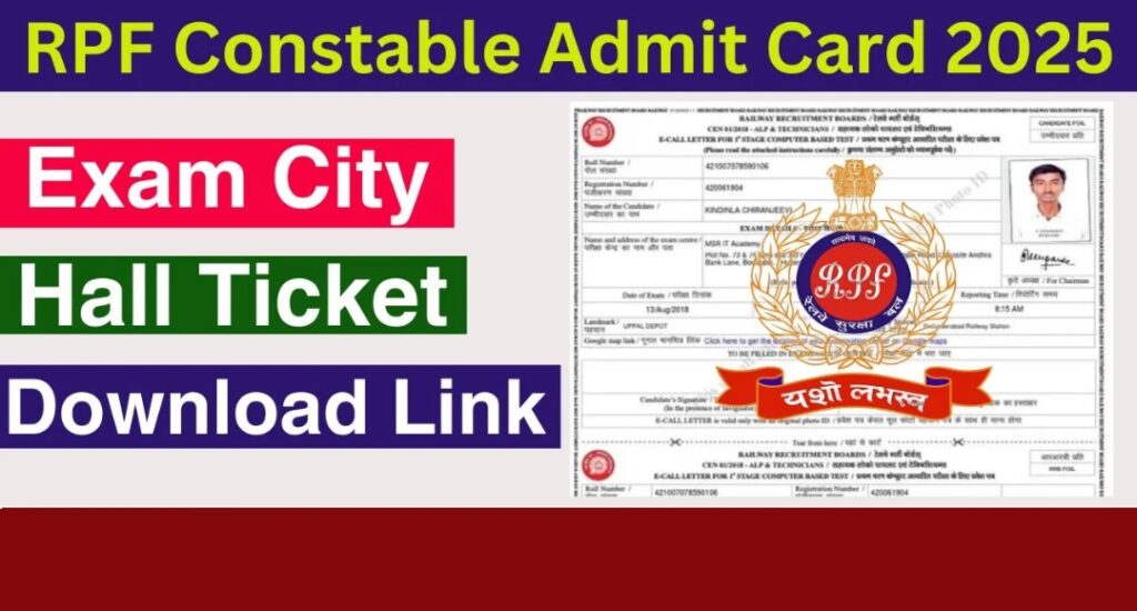 RRB RPF Constable Exam 2025: Admit Card Link Activated