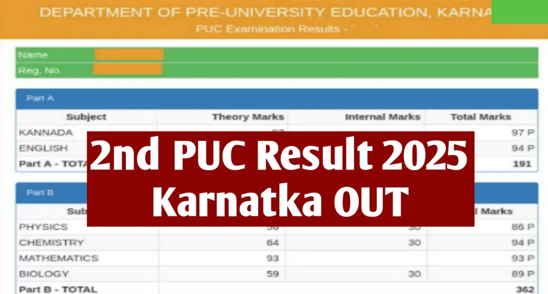The Wait is Over: Karnataka 2nd PUC 2025 Results Announced