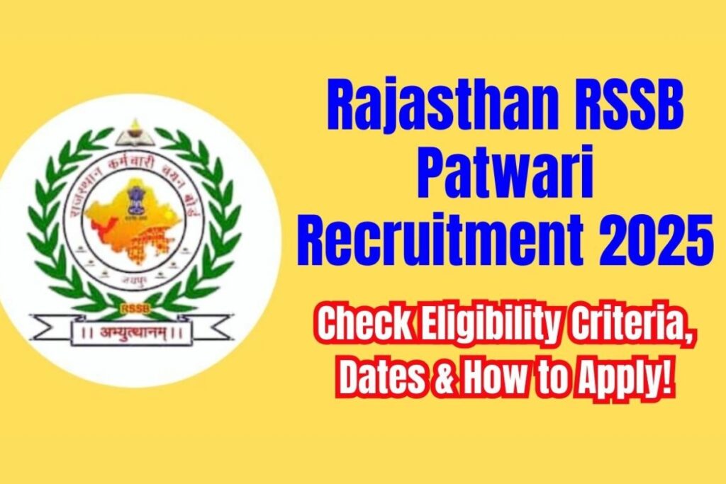 Secure Your Future with Rajasthan Patwari Recruitment 2025