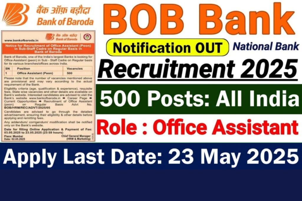 Start Your Sarkari Journey: BOB Peon Recruitment 2025 Now Open