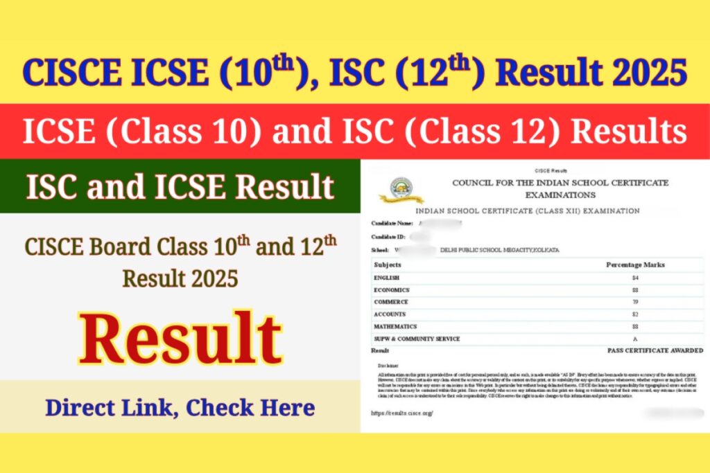 Your Efforts, Your Result: CISCE Board 2025 Results Released Online