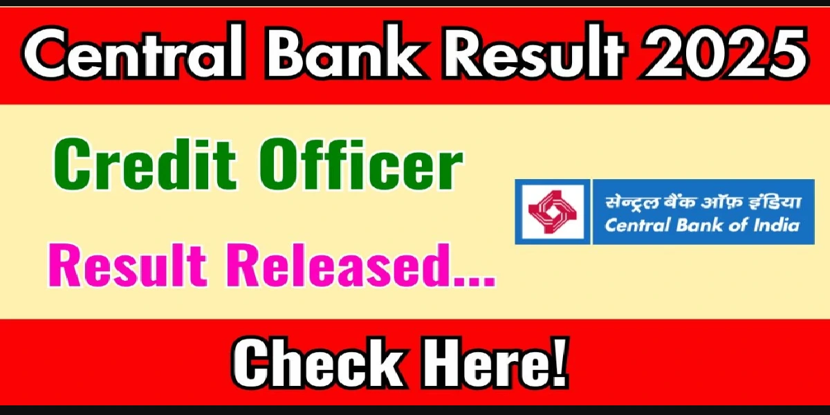 CBI Credit Officer Result 2025