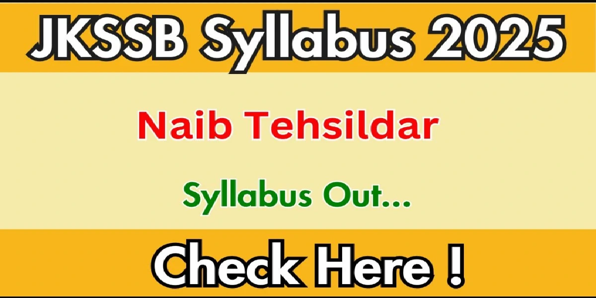 JKSSB Syllabus