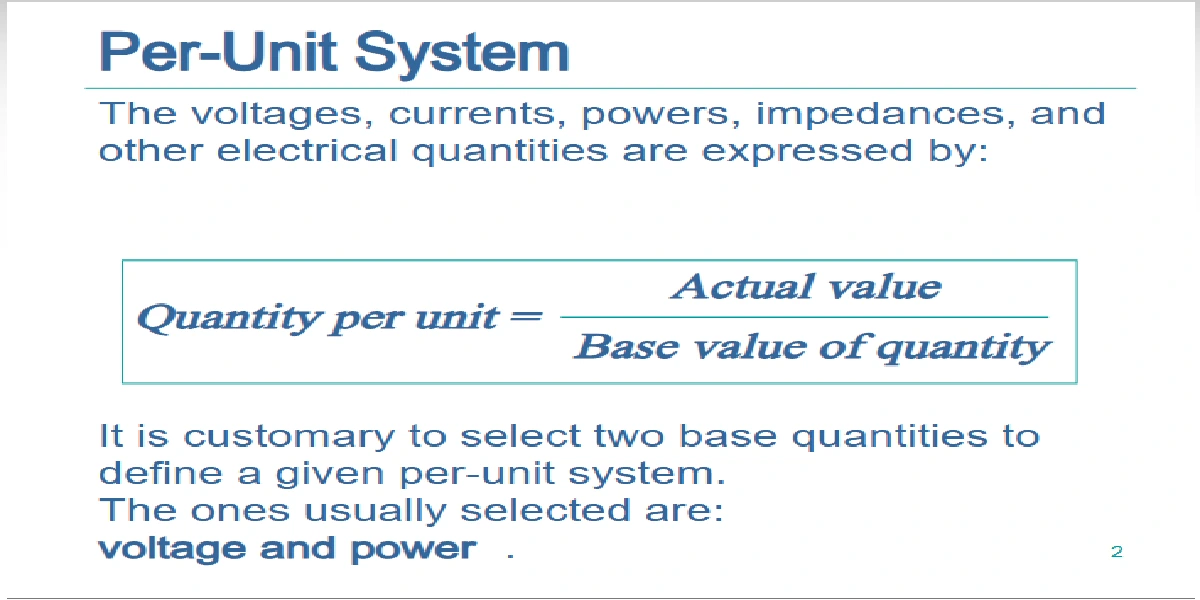 Per Unit System
