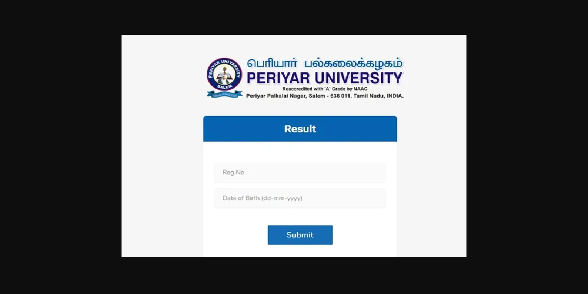 Periyar University Result
