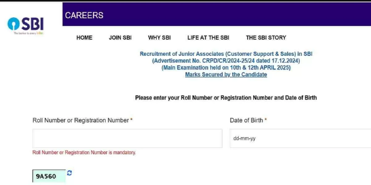 sbi clerk mains exam score card