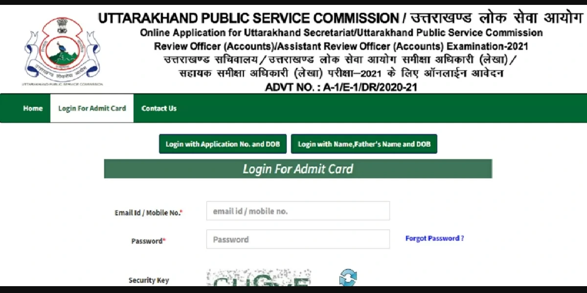 UKPSC Admit Card