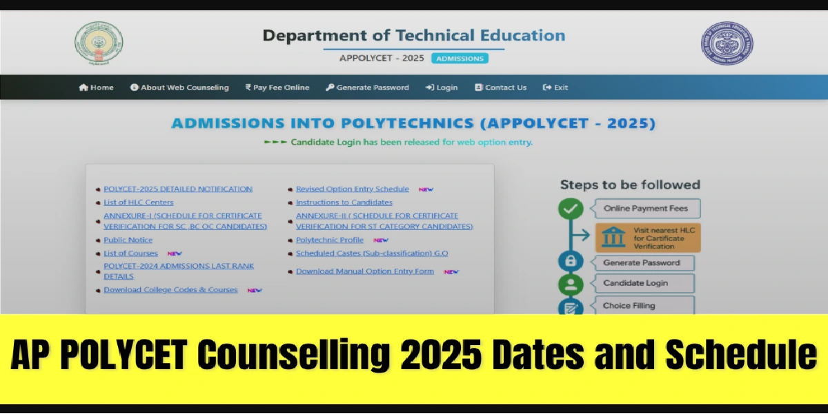 AP POLYCET Counselling Web Options 2025