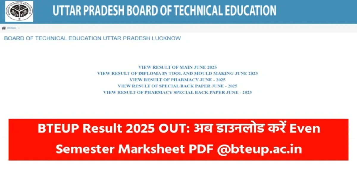 BTE UP Result 2025
