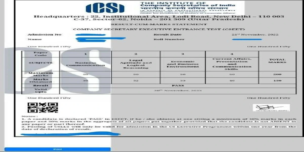 CSEET Result
