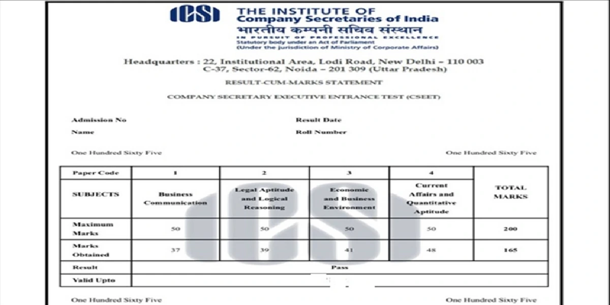 CSEET Result