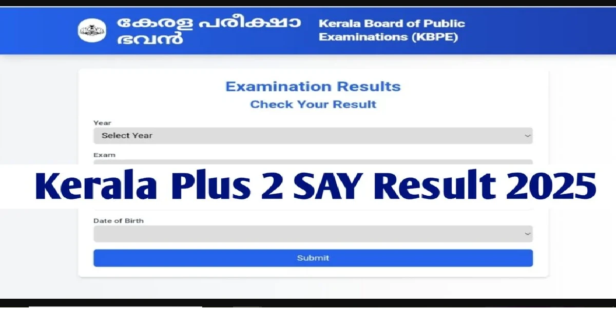 DHSE Kerala Puls Two SAY Result