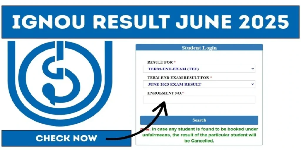 IGNOU Exam Result 2025