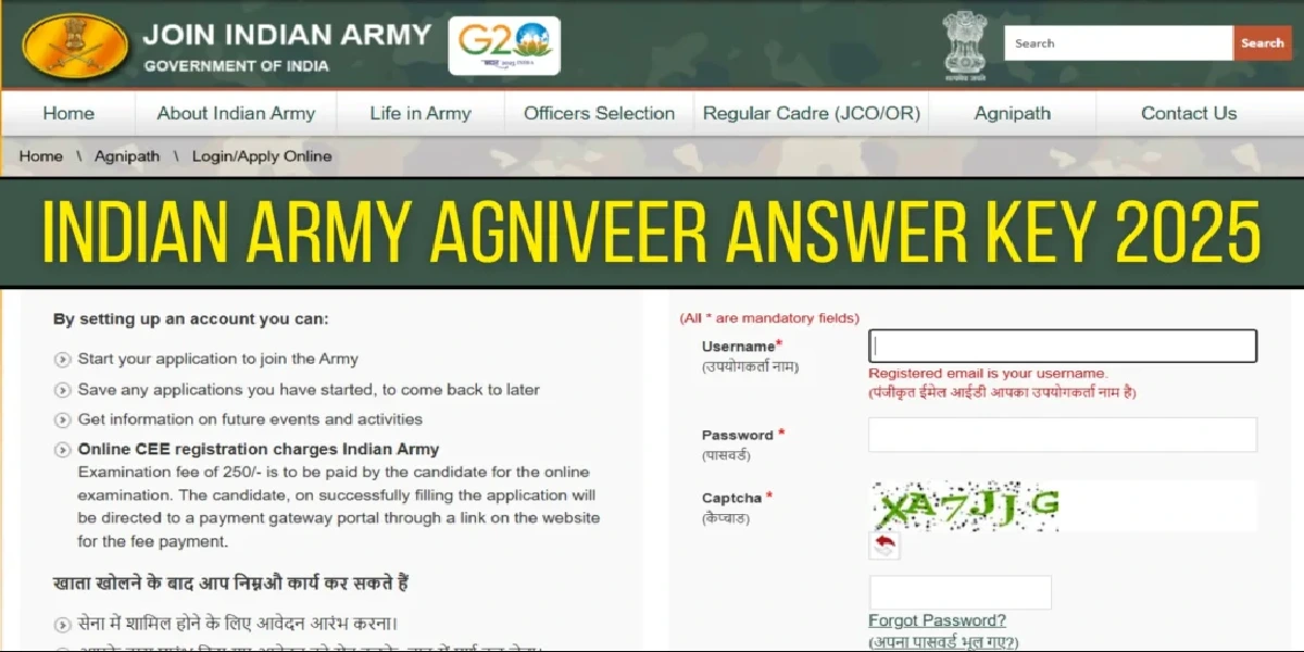 Join Indian Army Agniveer Answer Key