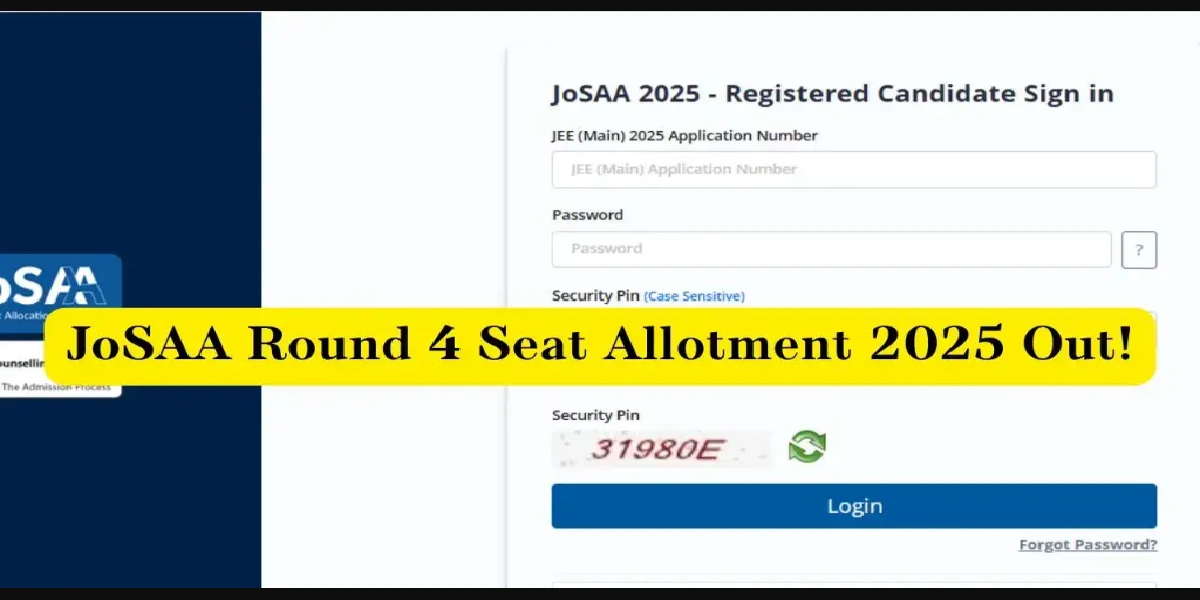 Josaa round 4 seat allotment