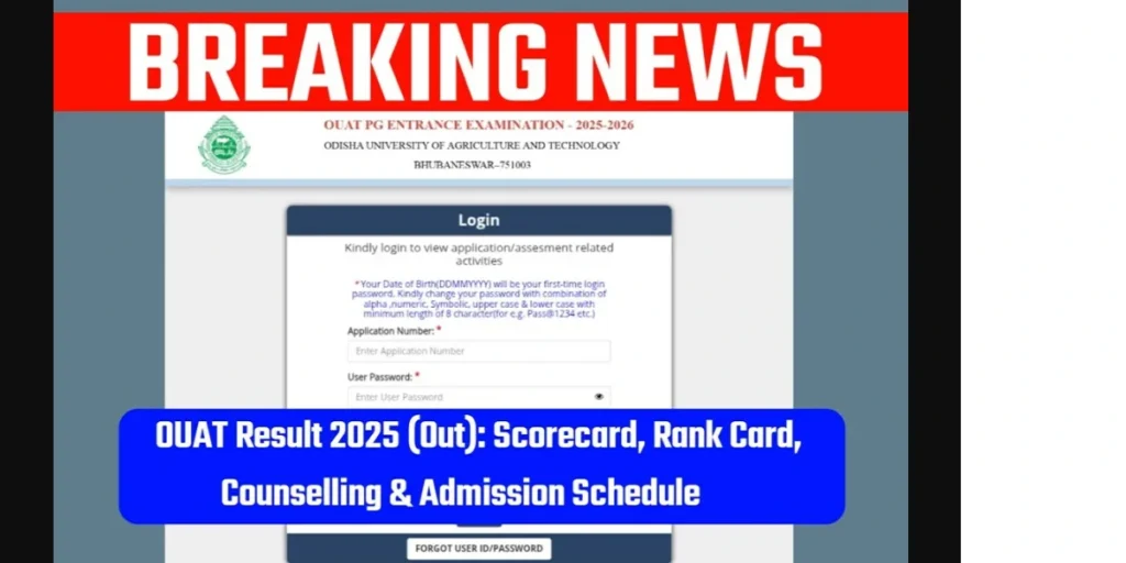 OUAT Result Rank Card 2025