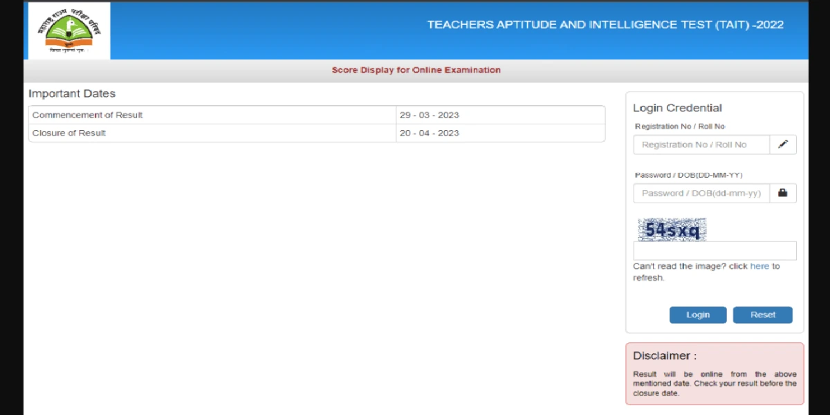TAIT Result