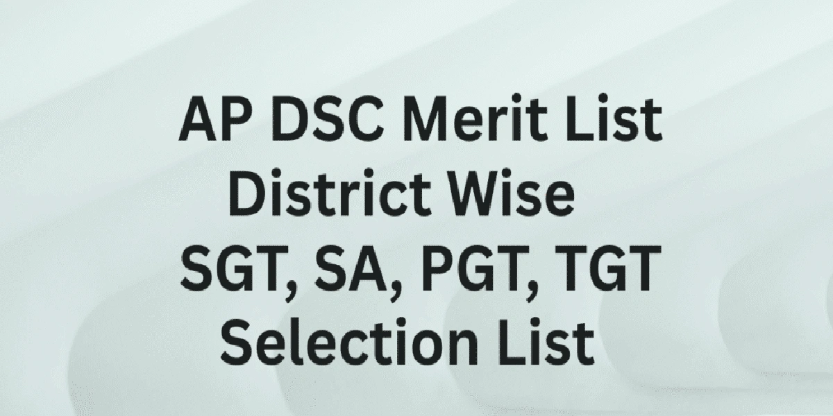 AP DSC Merit List 2025