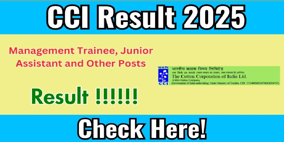 CCI JCE Result 2025