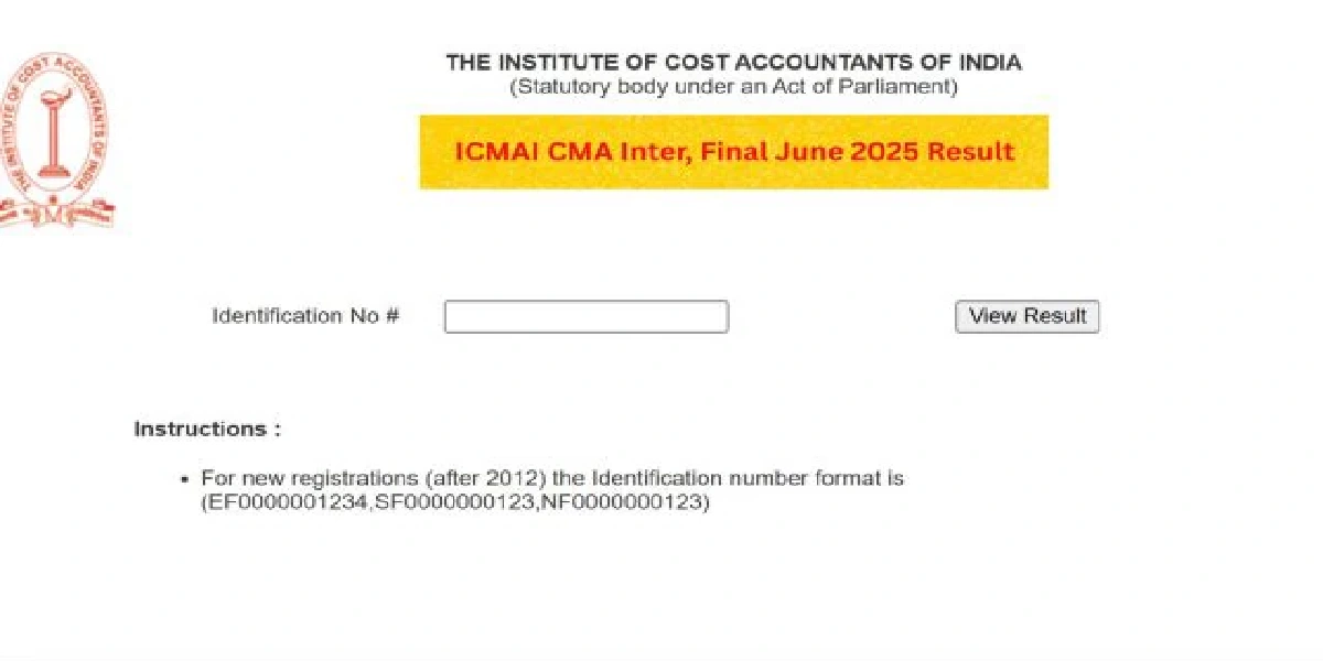 ICMAI CMA Inter Result June 2025