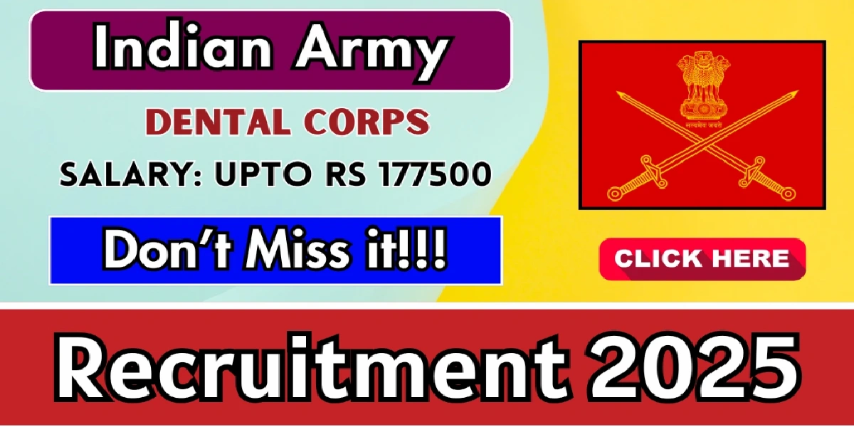 Indian Army Dental Corps Online Form 2025