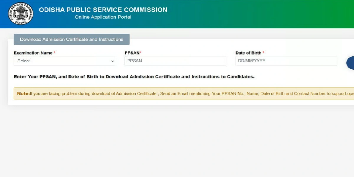 OPSC VAS Admit Card
