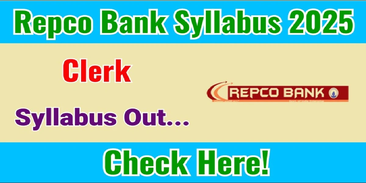 REPCO Bank Clerk Syllabus 2025