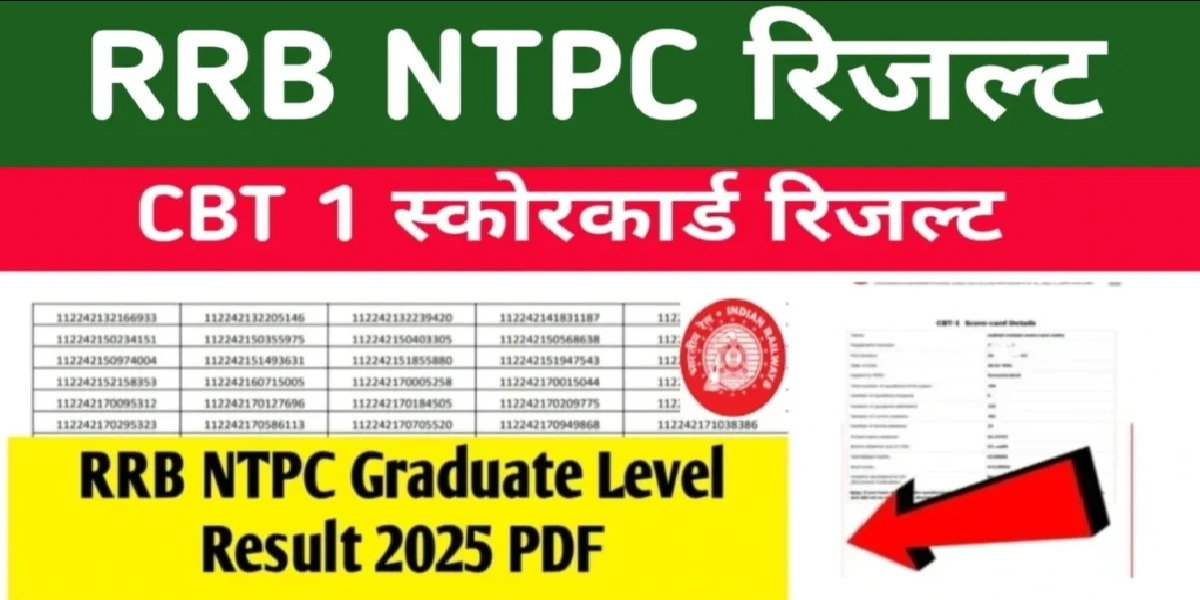 RRB NTPC Result CBT 1 2025