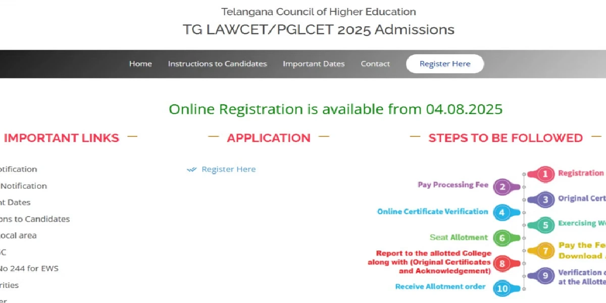 TS LAWCET Counselling 2025 Registration
