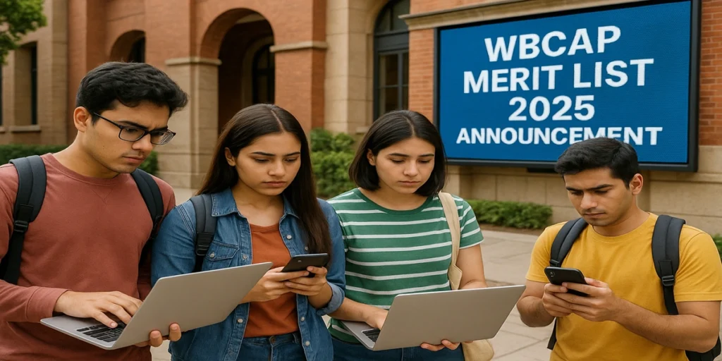 West Bengal students checking WBCAP Merit List 2025 results