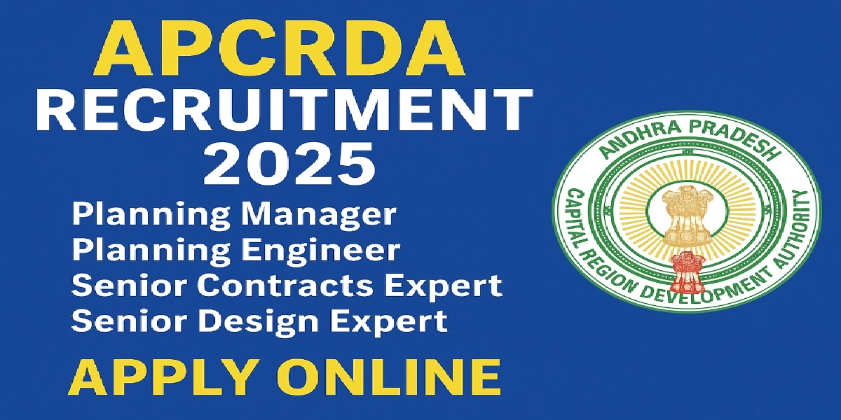 APCRDA Various Vacancy Online Form 2025 