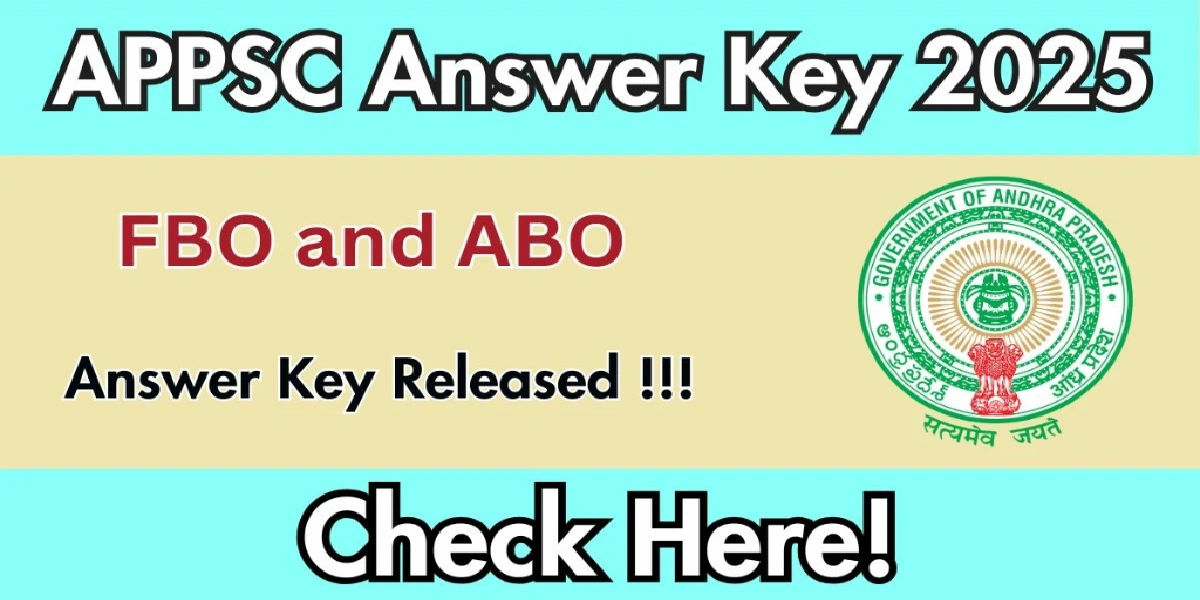 APPSC FBO and ABO Answer Key 2025