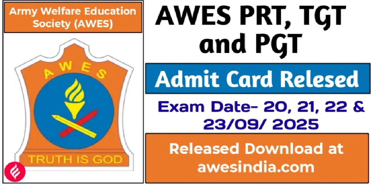 AWES PGT TGT PRT Admit Card 2025