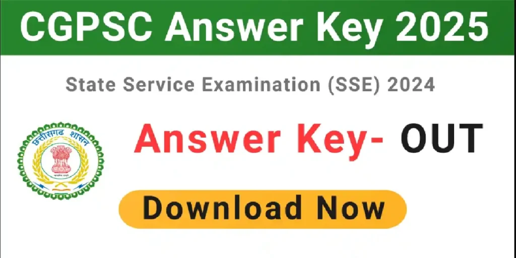 CGPSC Mining Inspector Answer Key 2025
