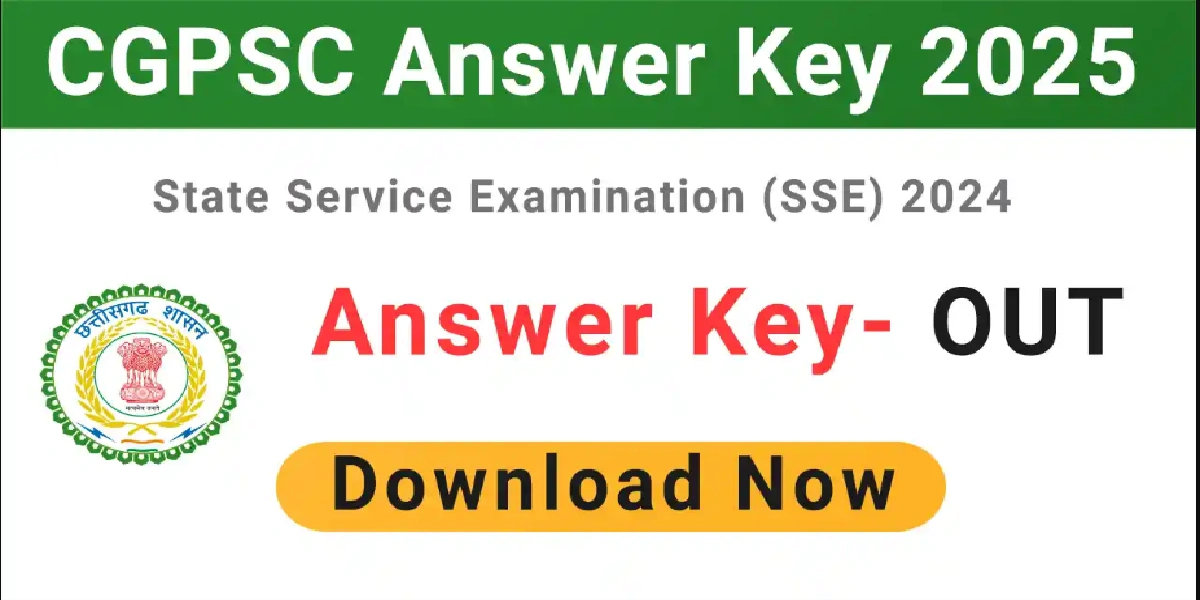 CGPSC Mining Inspector Answer Key 2025