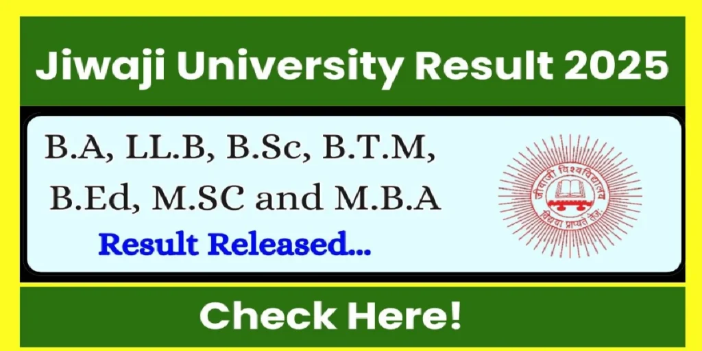 Jiwaji University Result 2025