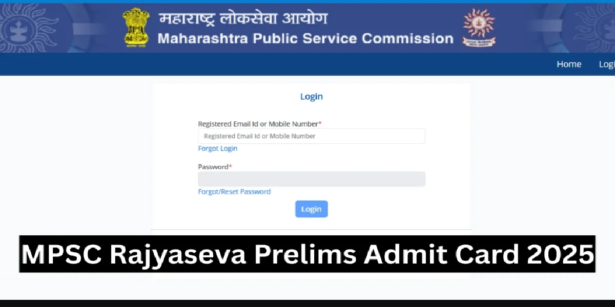 MPSC Rajyaseva Admit Card 2025