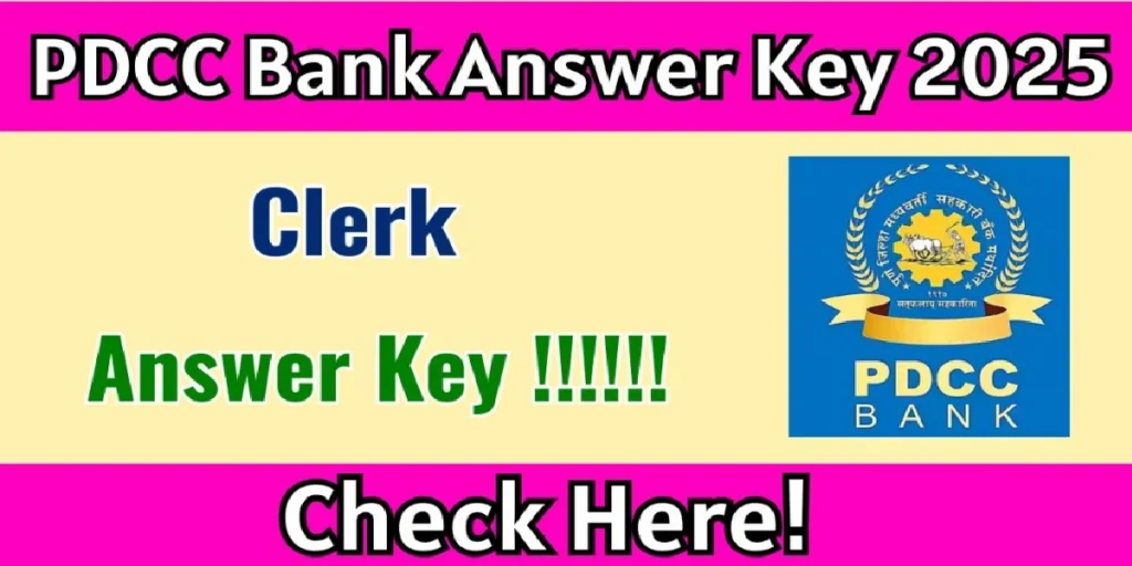 PDCC Bank Clerk Answer Key 2025