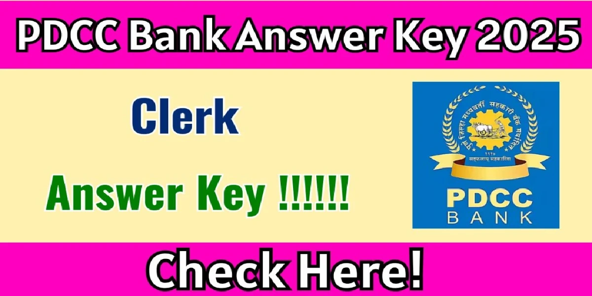 PDCC Bank Clerk Answer Key 2025