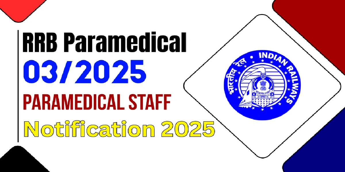 RRB Paramedical Staff Online Form 2025