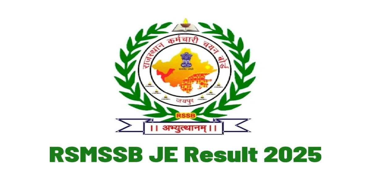 RSMSSB Junior Engineer Result 2025