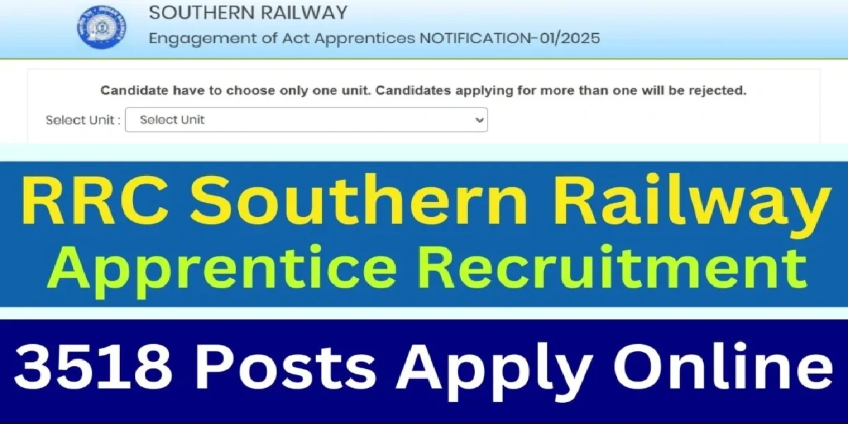 Southern Railway Apprentices Online Form 2025